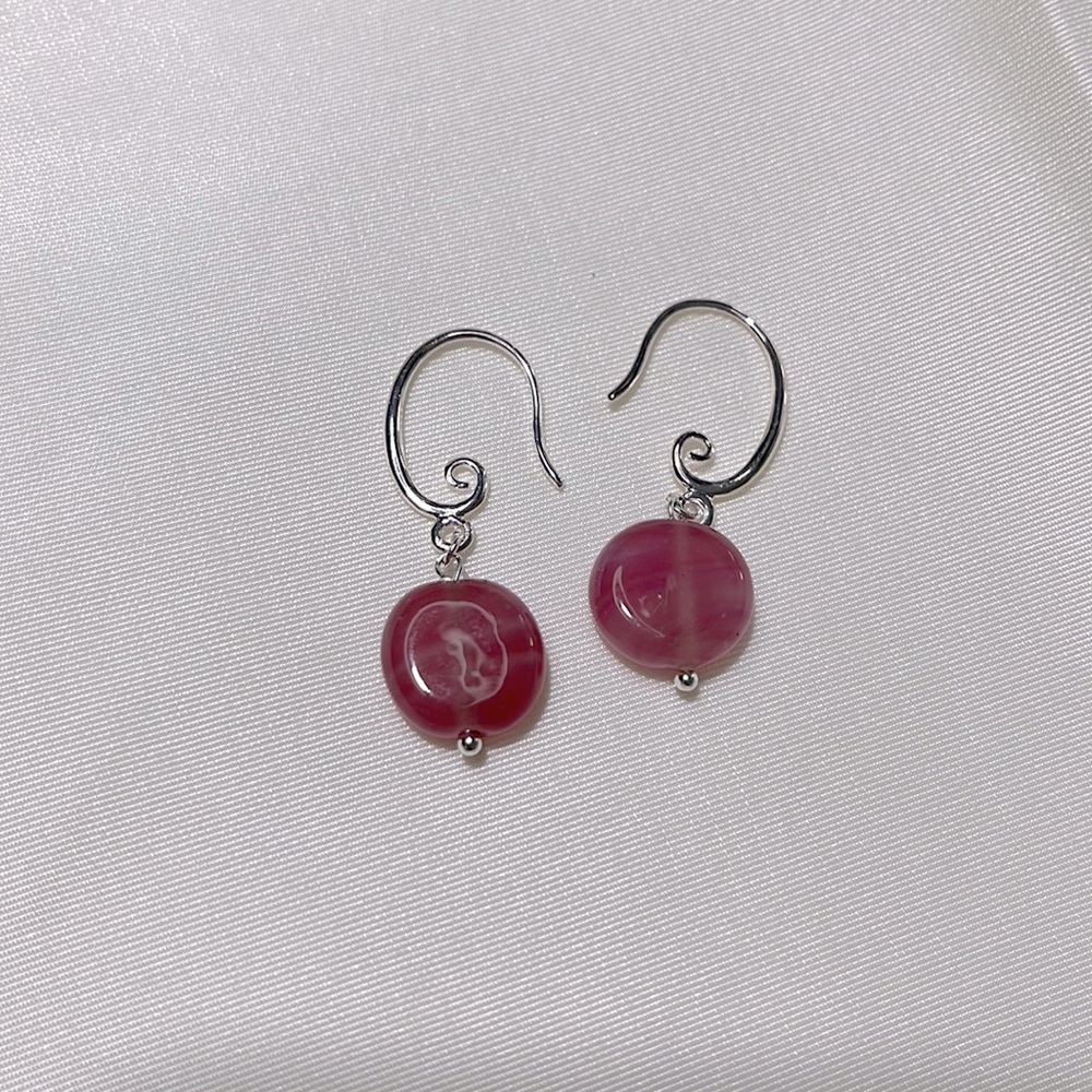 Red quartz earrings